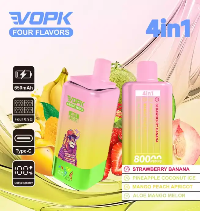 VOPK Four Flavors 80000 Puffs Disposable Vape mit 4 Geschmacksrichtungen