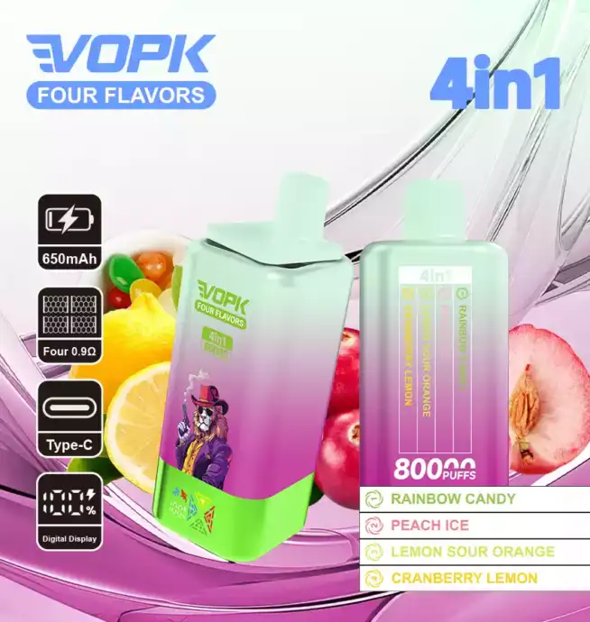 VOPK Four Flavors 80000 Puffs Disposable Vape mit 4 Geschmacksrichtungen