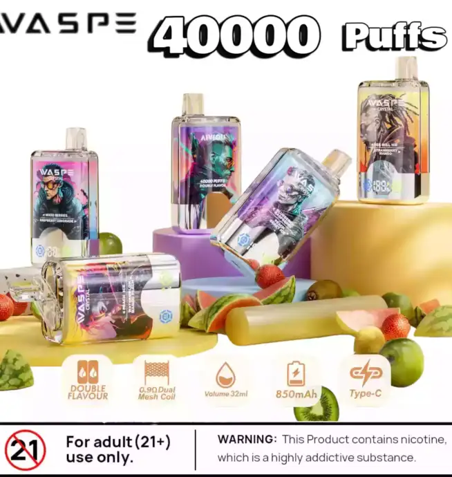 Waspe Crystal 40000 Puffs Disposable Vape mit Dual Flavor