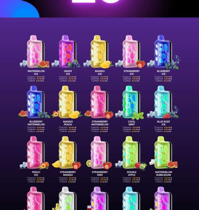 vozol RAVE 40k Puffs Disposable Vape mit Display & 50,000 Zügen