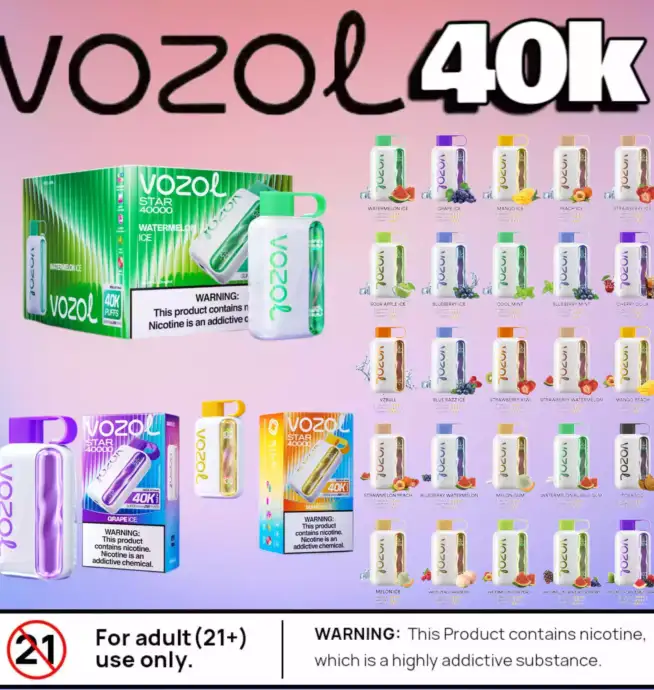 vozol star 40k Puffs Disposable Vape mit LED Screen & 1000mAh